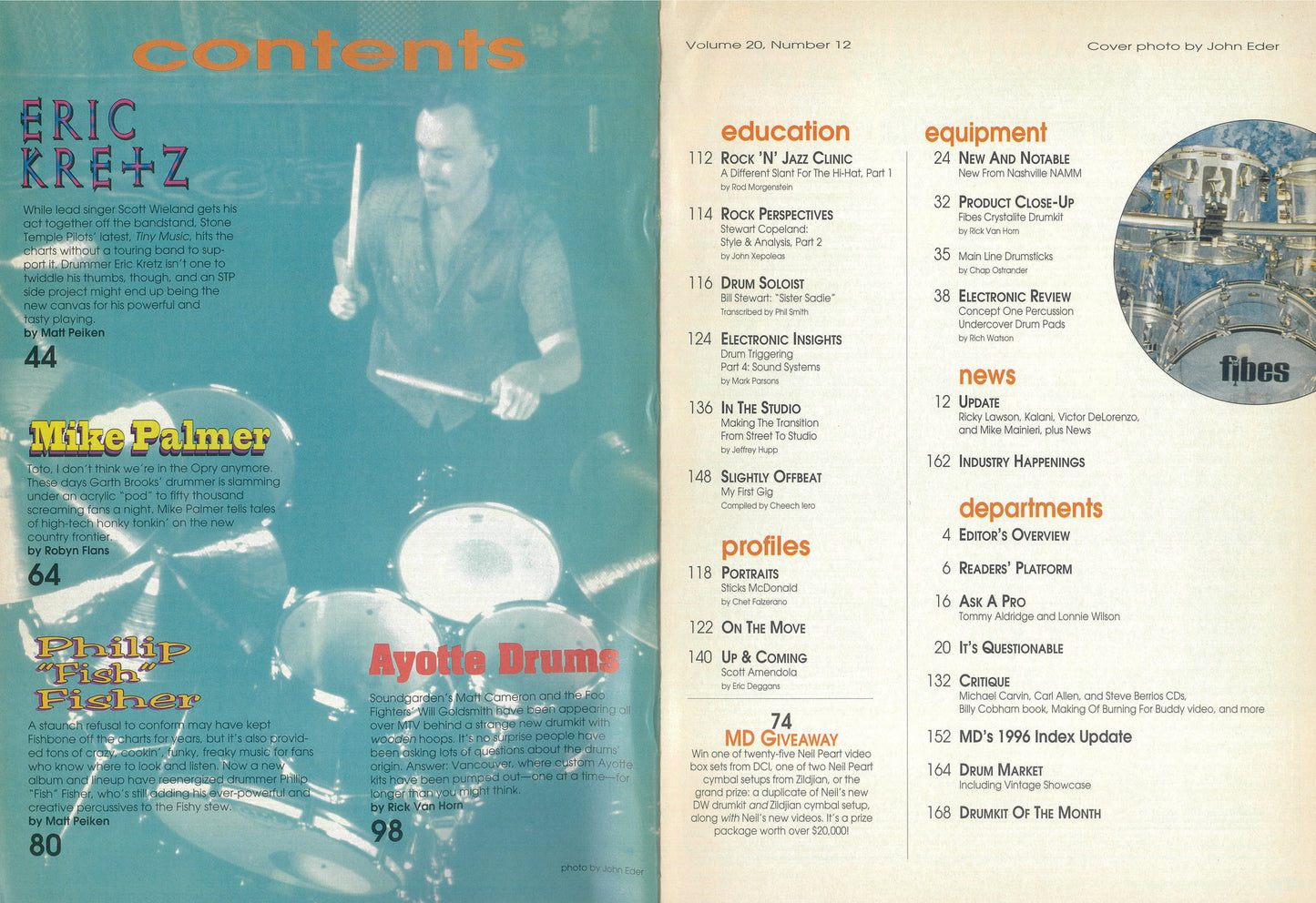 【アウトレット】「MODERN DRUMMER」 バックナンバー 1996年12月号