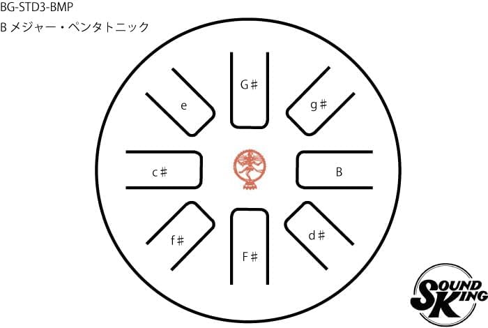 【アウトレット】サウンドキング スチール・タング・ドラム BG-STD3AC-BMP