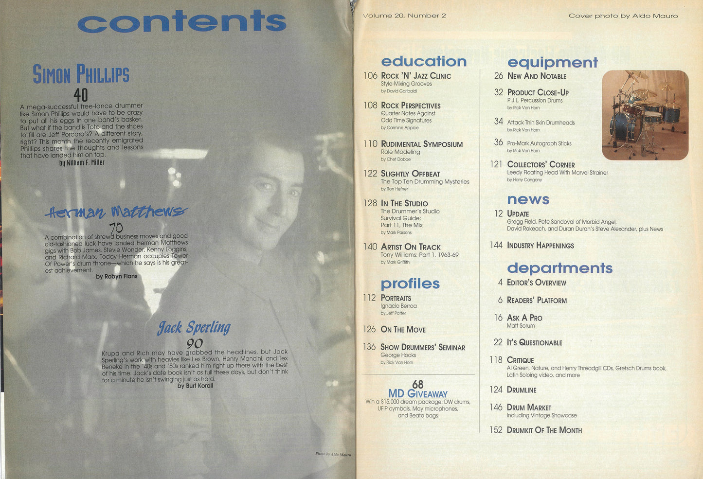 【アウトレット】「MODERN DRUMMER」 バックナンバー 1996年2月号