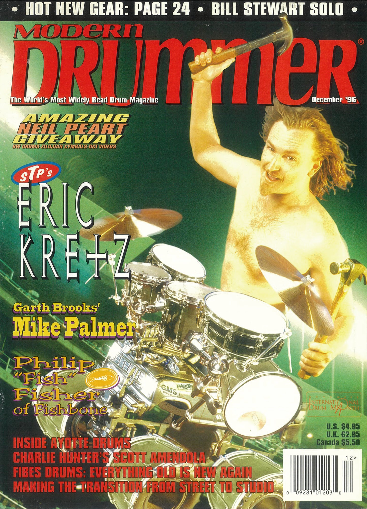 【アウトレット】「MODERN DRUMMER」 バックナンバー 1996年12月号