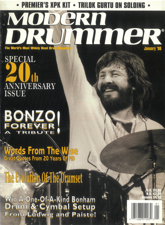 【アウトレット】「MODERN DRUMMER」 バックナンバー 1996年1月号